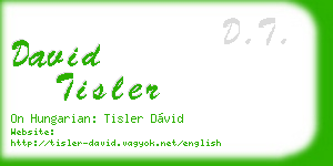 david tisler business card